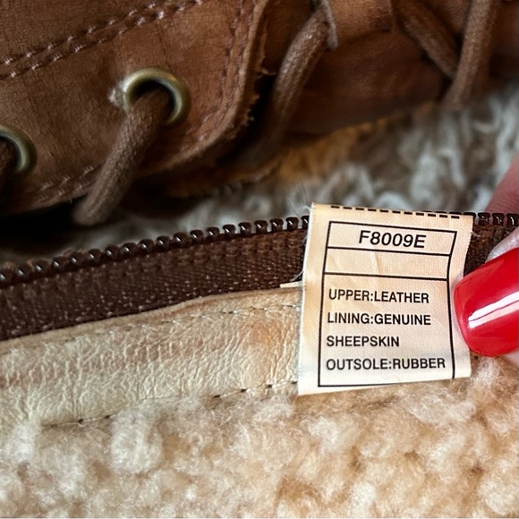 UGG Smithfield Riding Boots Women’s 8 Brown Leather and Suede Knee-High Boots - Picture 9 of 16